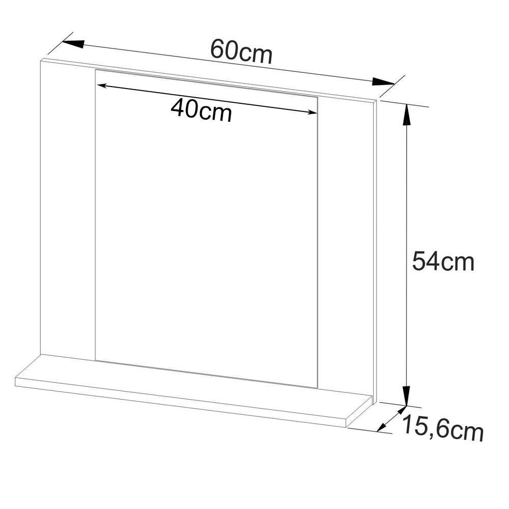 Espelheira Para Banheiro BN3610 Marmore Branco Tecno Mobili