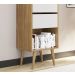 Estante Alta Para Sala 02 Gavetas E1716 Natural Off White Tecno Mobili