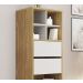 Estante Alta Para Sala 02 Gavetas E1716 Natural Off White Tecno Mobili
