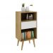Estante Baixa Para Sala 01 Gaveta E1715 Natural Off White Tecno Mobili