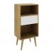 Estante Baixa Para Sala 01 Gaveta E1715 Natural Off White Tecno Mobili