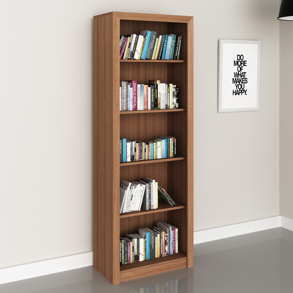 Estante Livreiro Multiuso 4 Prateleiras ME4104 Amêndoa - Tecno Mobili