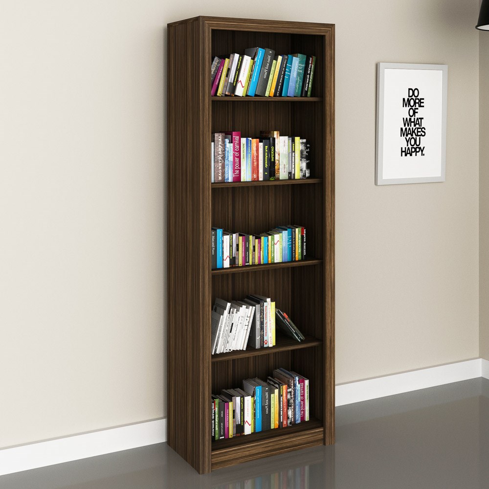 Estante Livreiro Multiuso 4 Prateleiras ME4104 Nogal - Tecno Mobili