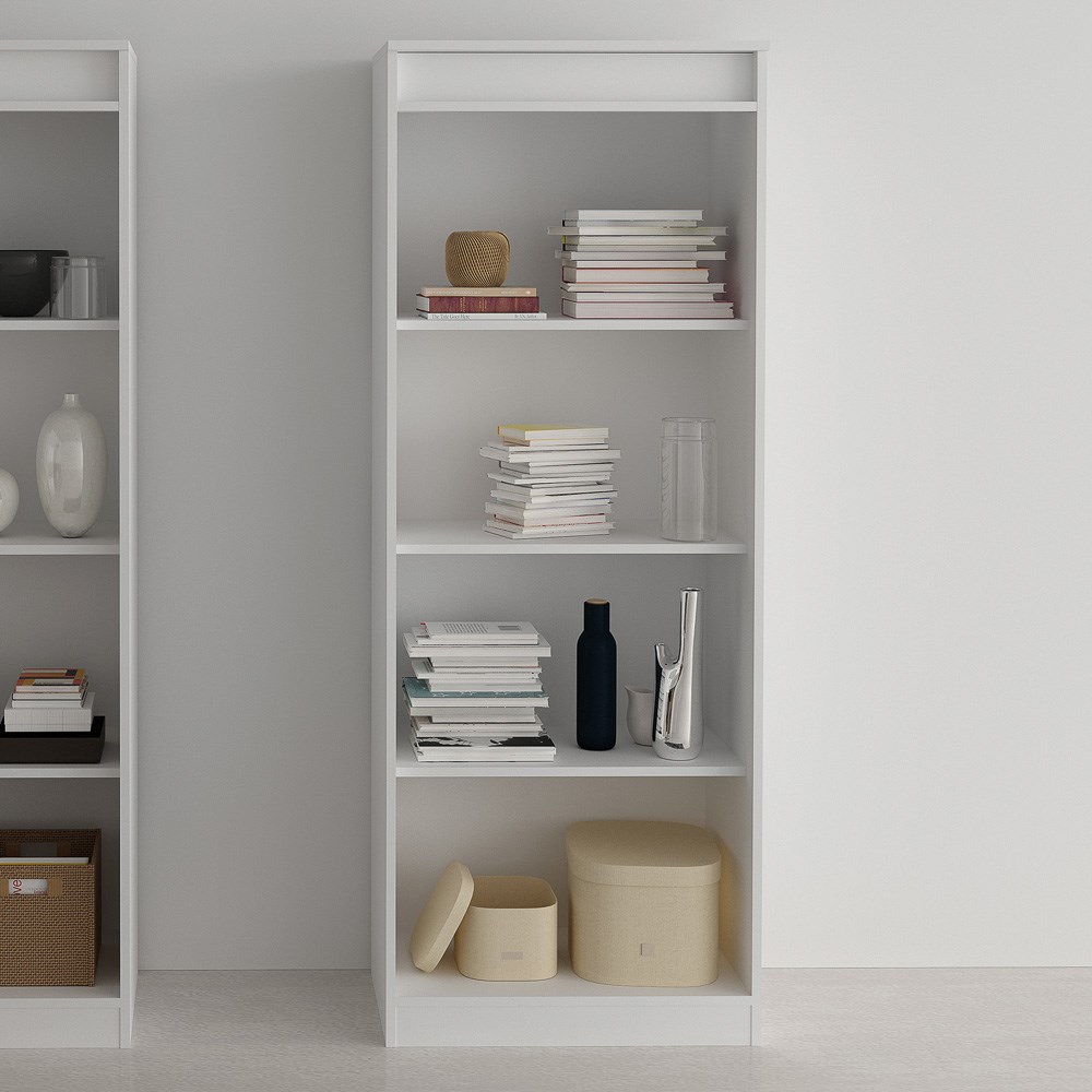 Estante Livreiro Multiuso Alta 3 Prateleiras ME4150 Branco - Tecno Mobili