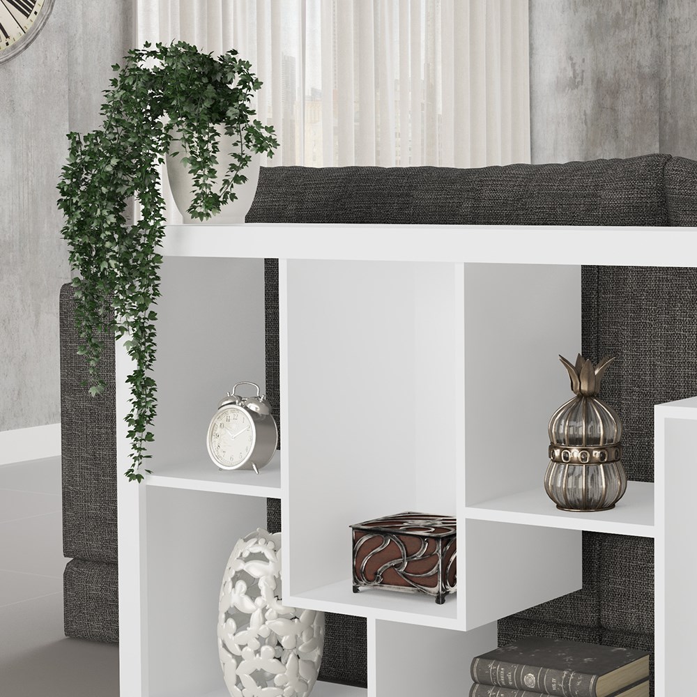 Estante Livreiro Multiuso Com Nichos E1712 Branco  - Tecno Mobili
