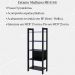 Estante Multiuso 5 Prateleiras ME4166 Preto Azul Tecno Mobili