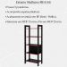 Estante Multiuso 5 Prateleiras ME4166 Preto Vermelho Tecno Mobili