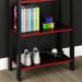 Estante Multiuso 5 Prateleiras ME4166 Preto Vermelho Tecno Mobili