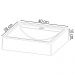 Gabinete 1 Porta Com Cuba Para Banheiro BN3600x44 Amendoa Branco Tecno Mobili