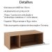 Gabinete 1 Porta Com Cuba Para Banheiro BN3600x44 Amendoa Branco Tecno Mobili
