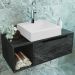 Gabinete 1 Porta Com Cuba Para Banheiro BN3600x44 Marmore Lunar Tecno Mobili