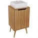 Gabinete 1 Porta Com Cuba Para Banheiro BN3630x41 Amendoa Tecno Mobili