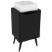 Gabinete 1 Porta Com Cuba Para Banheiro BN3630x41 Preto Tecno Mobili