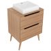 Gabinete 2 Gavetas Com Cuba Para Banheiro BN3600x39 Amendoa Tecno Mobili