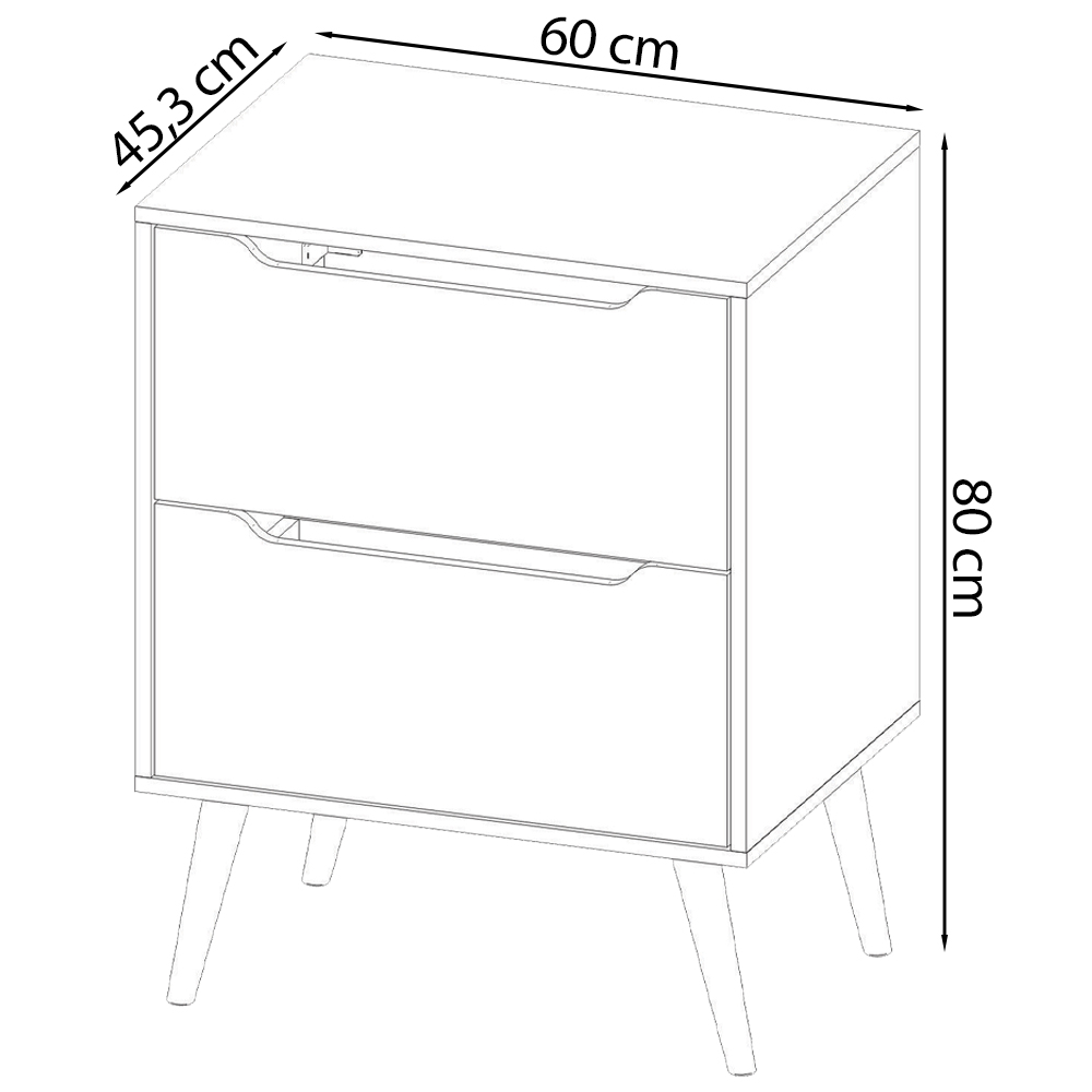 Gabinete 2 Gavetas Com Cuba Para Banheiro BN3600x39 Amendoa Tecno Mobili