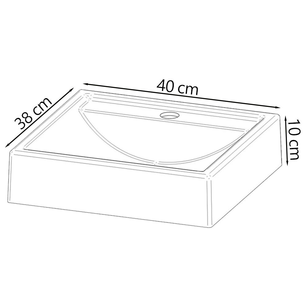 Gabinete 2 Gavetas Com Cuba Para Banheiro BN3600x39 Amendoa Tecno Mobili
