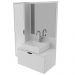 Gabinete Com Cuba E Espelho Para Banheiro BN3600x04 Branco Tecno Mobili