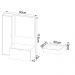 Gabinete Com Cuba E Espelho Para Banheiro BN3600x04 Marmore Branco Tecno Mobili