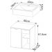 Gabinete Com Cuba Para Banheiro BN3600x05 Amendoa Branco Tecno Mobili