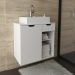 Gabinete Com Cuba Para Banheiro BN3600x05 Branco Tecno Mobili