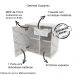 Gabinete Com Cuba Para Banheiro BN3600x05 Marmore Branco Tecno Mobili