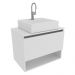 Gabinete Com Cuba Para Banheiro BN3600x06 Branco Tecno Mobili