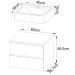 Gabinete Com Cuba Para Banheiro BN3600x07 Amendoa Branco Tecno Mobili