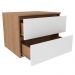 Gabinete Com Cuba Para Banheiro BN3600x07 Amendoa Branco Tecno Mobili