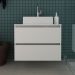 Gabinete Com Cuba Para Banheiro BN3600x07 Branco Tecno Mobili