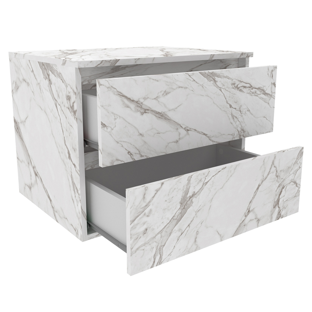 Gabinete Com Cuba Para Banheiro BN3600x07 Marmore Branco Tecno Mobili