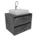 Gabinete Com Cuba Para Banheiro BN3600x07 Marmore Lunar Tecno Mobili