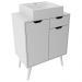 Gabinete Com Cuba Para Banheiro BN3600x37 Branco Tecno Mobili
