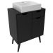 Gabinete Com Cuba Para Banheiro BN3600x37 Preto Tecno Mobili