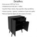 Gabinete Com Cuba Para Banheiro BN3600x37 Preto Tecno Mobili