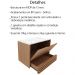 Gabinete Com Cuba Para Banheiro BN3630x13 Amendoa Marmore Branco Tecno Mobili