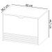 Gabinete Com Cuba Para Banheiro BN3630x13 Amendoa Marmore Lunar Tecno Mobili