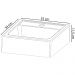 Gabinete Com Cuba Para Banheiro BN3630x13 Amendoa Marmore Lunar Tecno Mobili