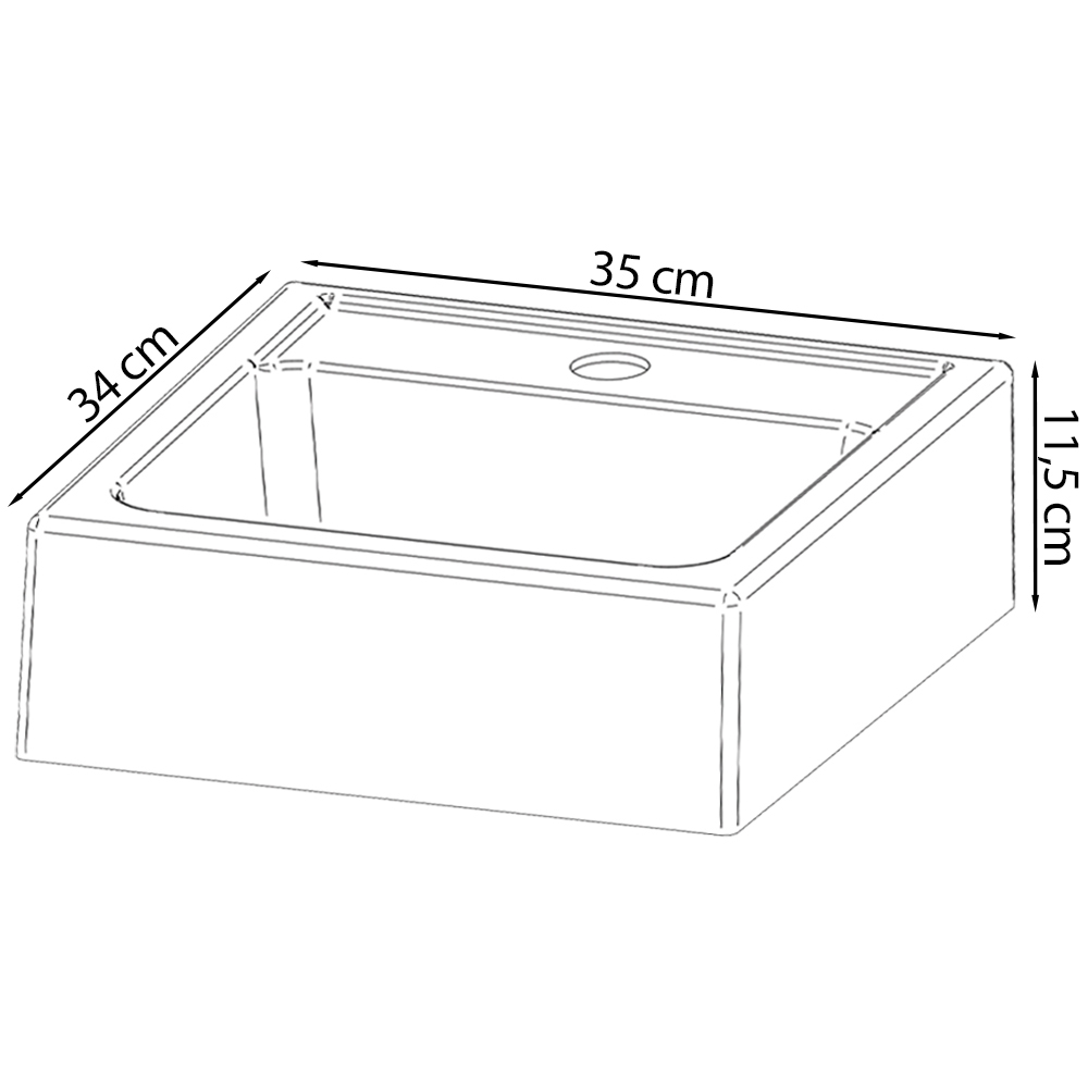 Gabinete Com Cuba Para Banheiro BN3630x13 Amendoa Marmore Lunar Tecno Mobili