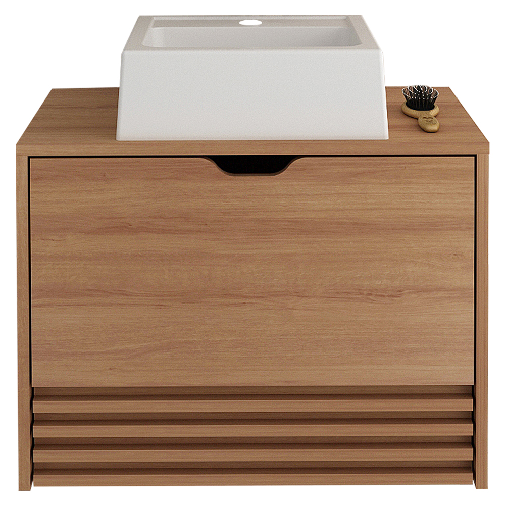 Gabinete Com Cuba Para Banheiro BN3630x13 Amendoa Tecno Mobili