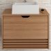 Gabinete Com Cuba Para Banheiro BN3630x13 Amendoa Tecno Mobili