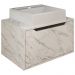 Gabinete Com Cuba Para Banheiro BN3630x46 Marmore Branco Tecno Mobili