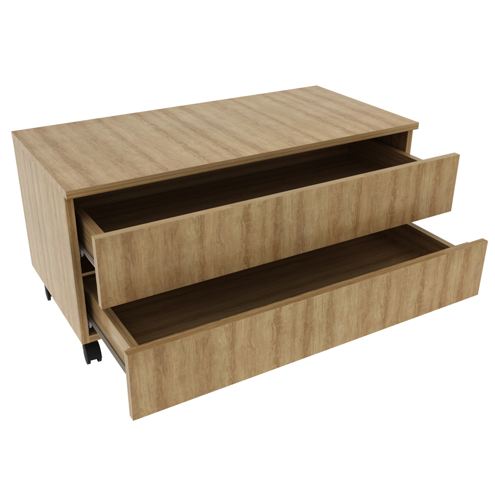 Gabinete Para Banheiro 2 Gavetas BN3603 Amendoa Tecno Mobili