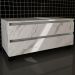 Gabinete Para Banheiro 2 Gavetas BN3603 Marmore Branco Tecno Mobili
