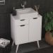 Gabinete Para Banheiro 2 Portas 1 Gaveta BN3637 Branco Tecno Mobili