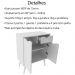 Gabinete Para Banheiro 2 Portas 1 Gaveta BN3637 Branco Tecno Mobili