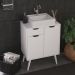 Gabinete Para Banheiro 2 Portas 1 Gaveta BN3637 Branco Tecno Mobili
