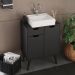 Gabinete Para Banheiro 2 Portas 1 Gaveta BN3637 Preto Tecno Mobili