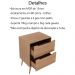 Gabinete Para Banheiro 60 cm Com 2 Gavetas BN3639 Amendoa Tecno Mobili