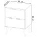 Gabinete Para Banheiro 60 cm Com 2 Gavetas BN3639 Amendoa Tecno Mobili