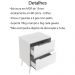 Gabinete Para Banheiro 60 cm Com 2 Gavetas BN3639 Branco Tecno Mobili
